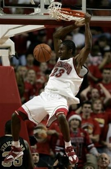 Mike Jones of Maryland dunks against Wake Forest